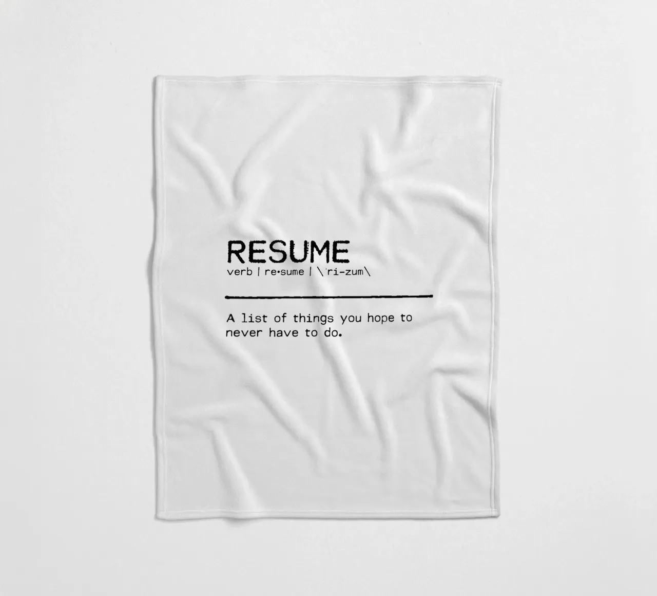 Definition Quote - Resume fleece blanket by Orara Studio