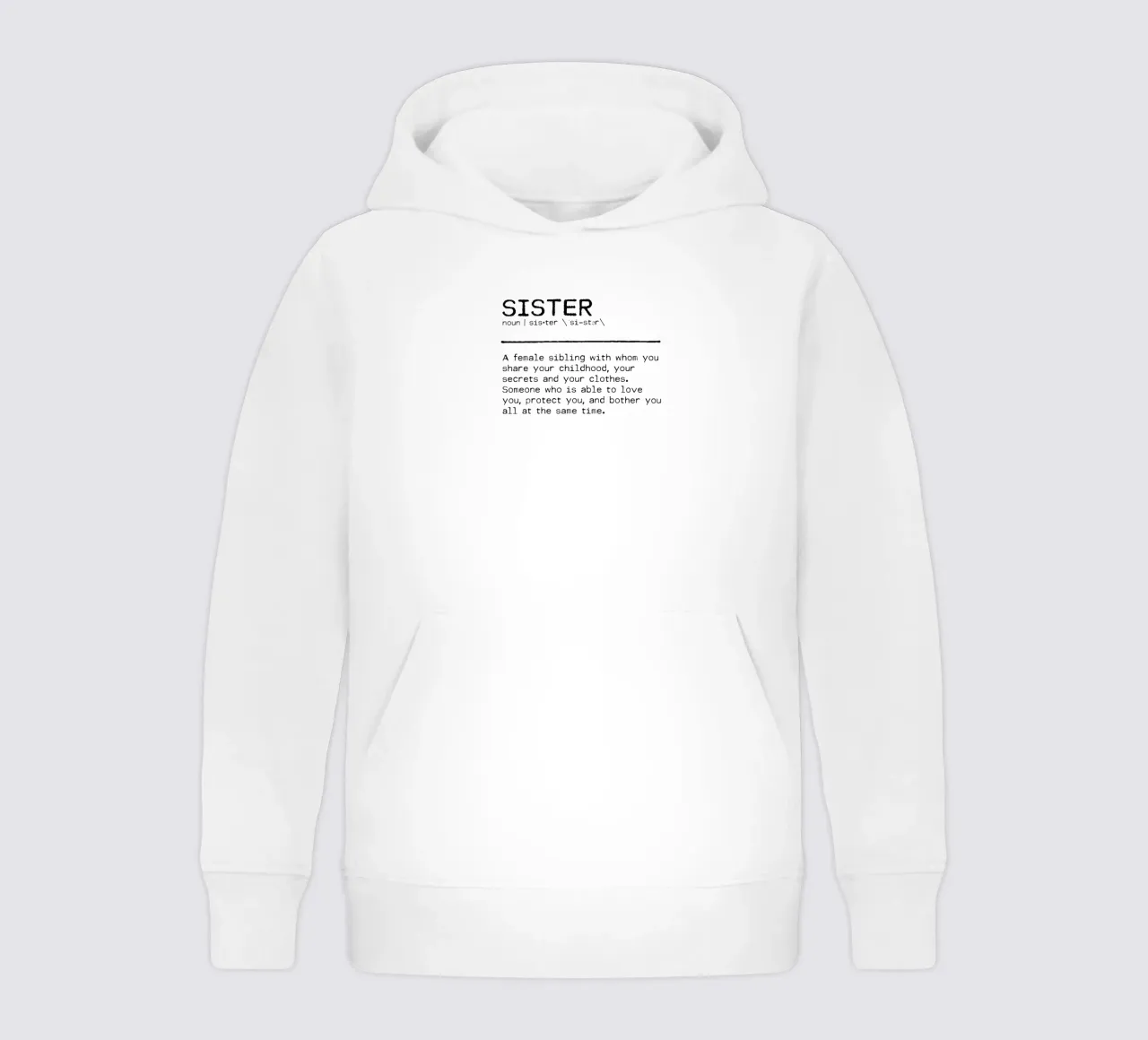 Definition Quote - Sister II kids hoodie by Orara Studio