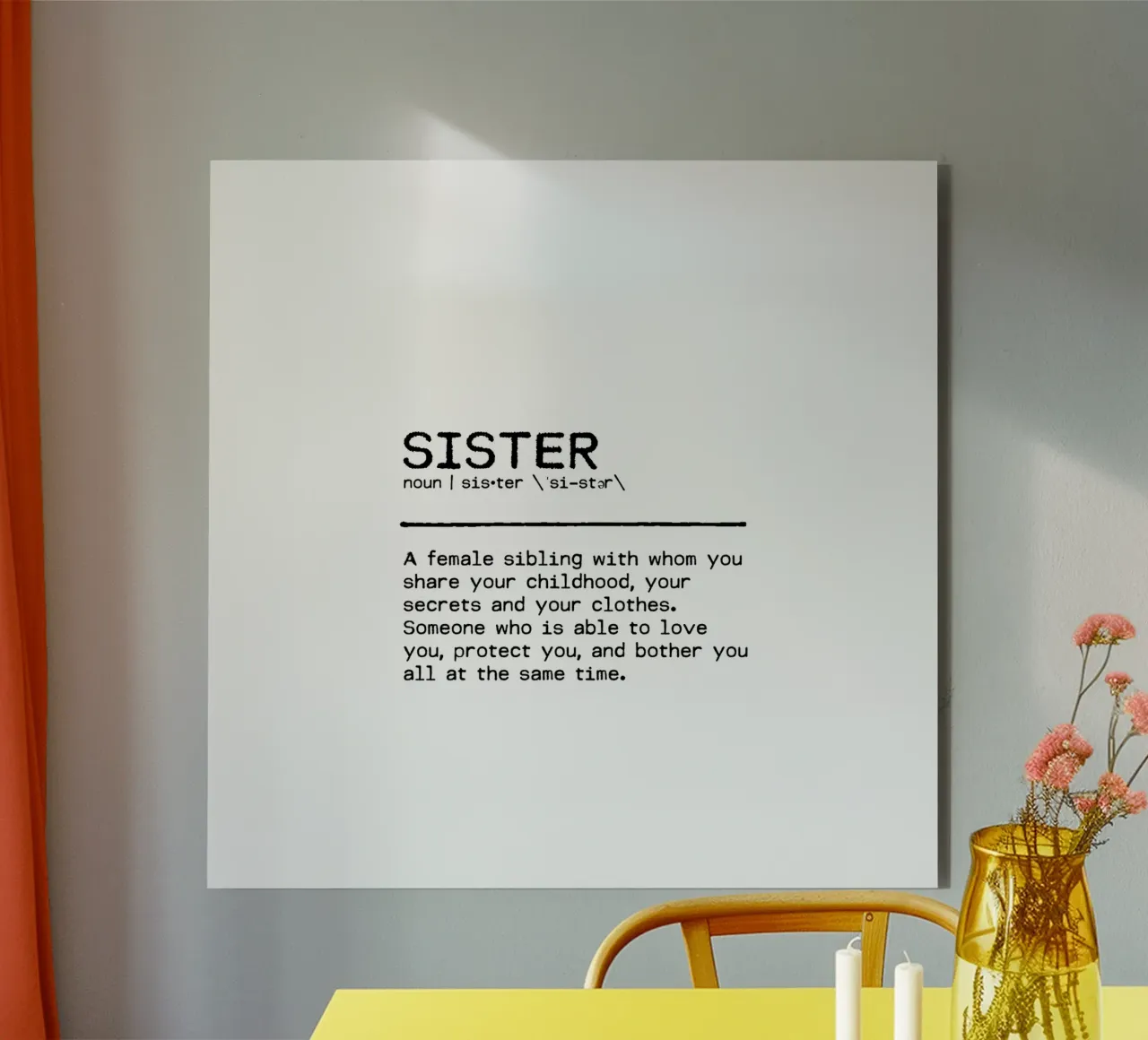Definition Quote - Sister II Alu-Dibond von Orara Studio