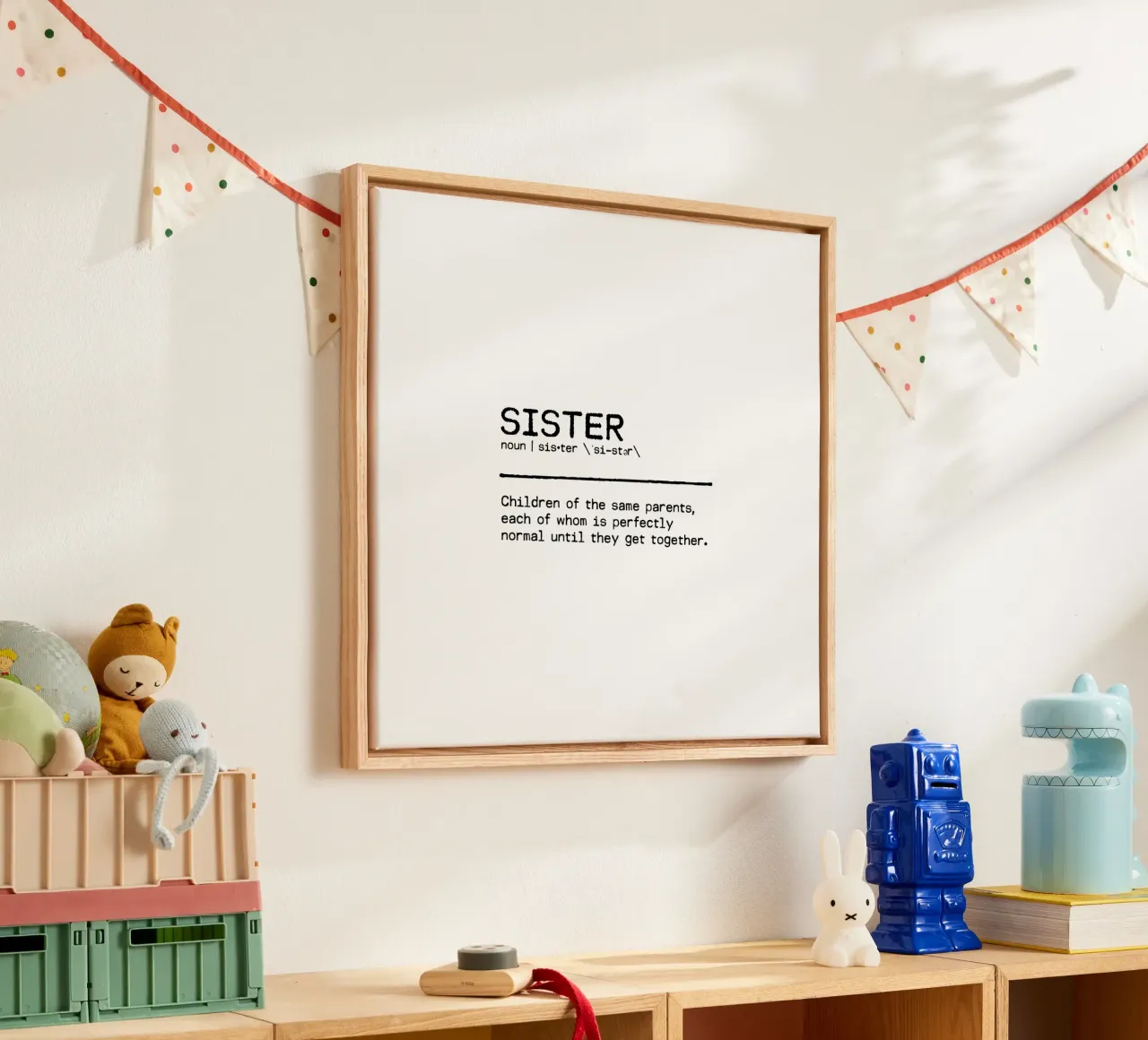 Definitie Citaat - Zuster IV canvas met Baklijst van Orara Studio