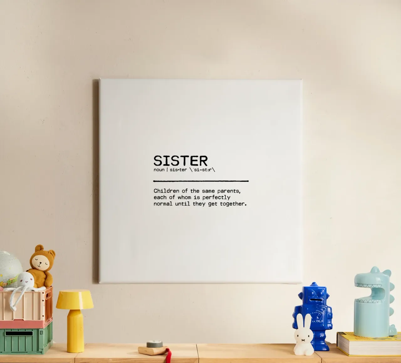 Definitie Citaat - Zuster IV canvas met Baklijst van Orara Studio