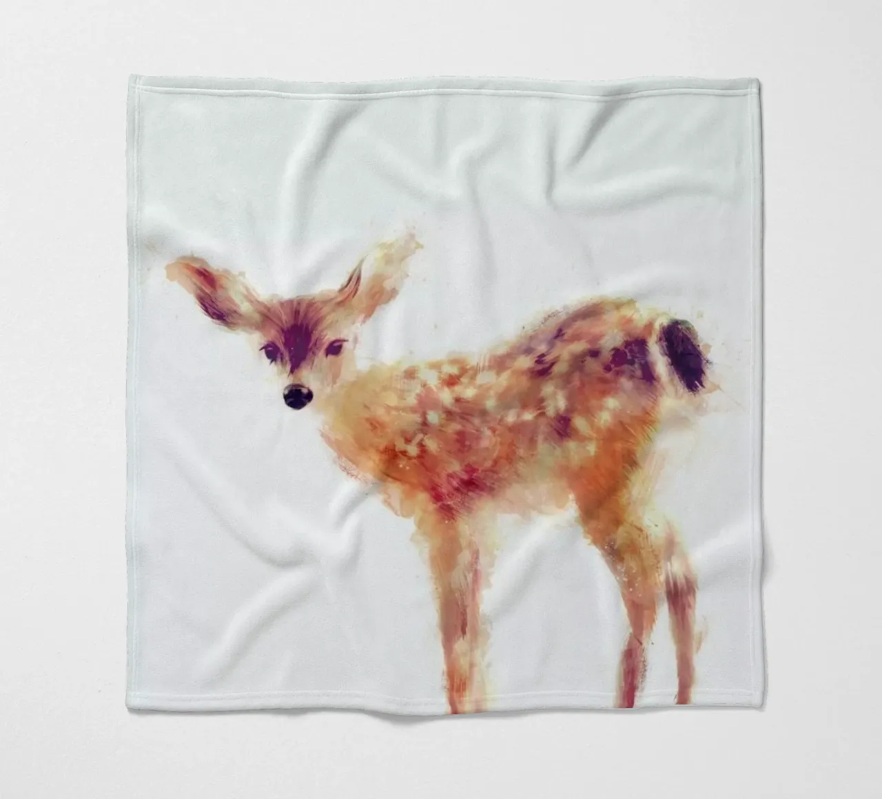 Fawn fleece blanket by Amy Hamilton