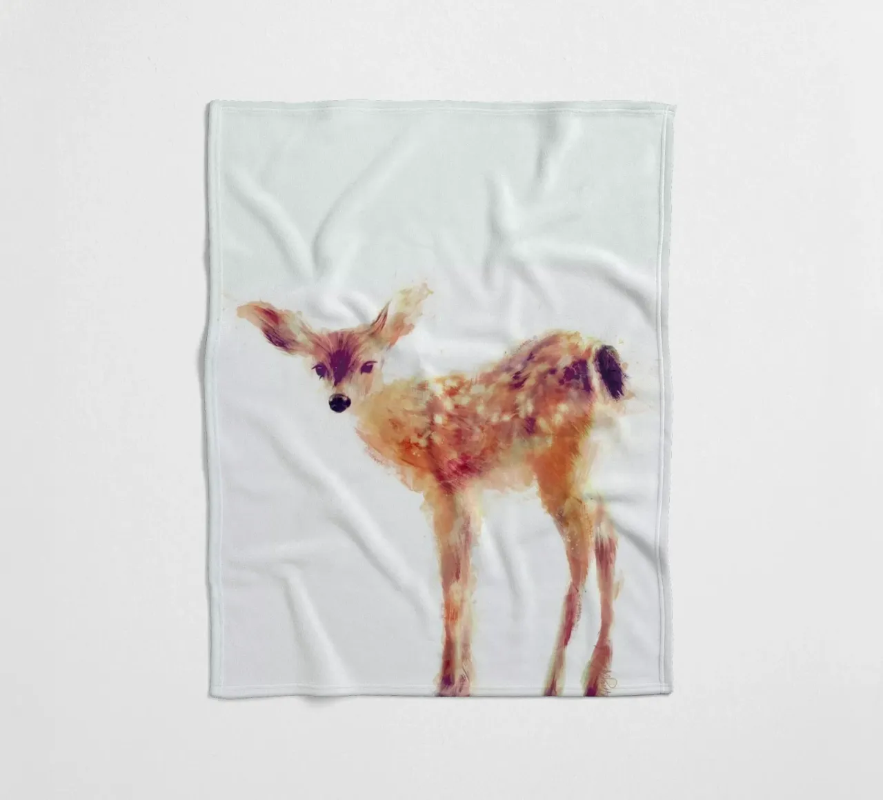 Fawn fleece blanket by Amy Hamilton