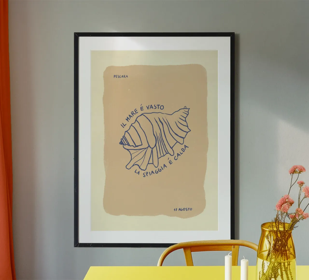 Muschel poster con telaio in plastica da Studio Dolci