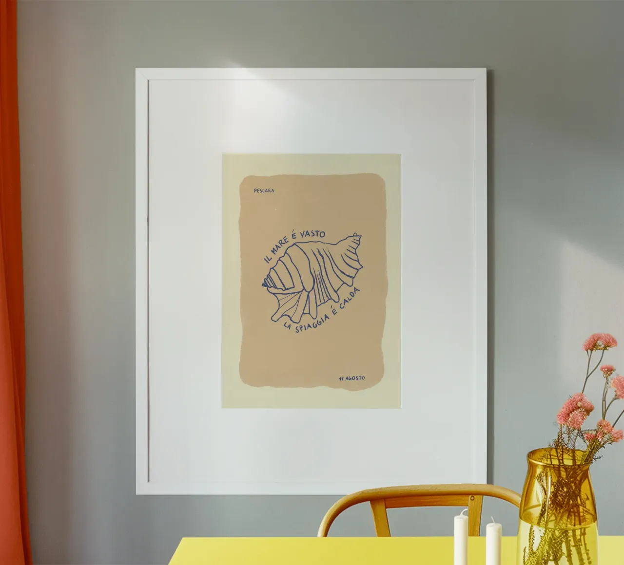 Muschel poster con telaio in plastica da Studio Dolci
