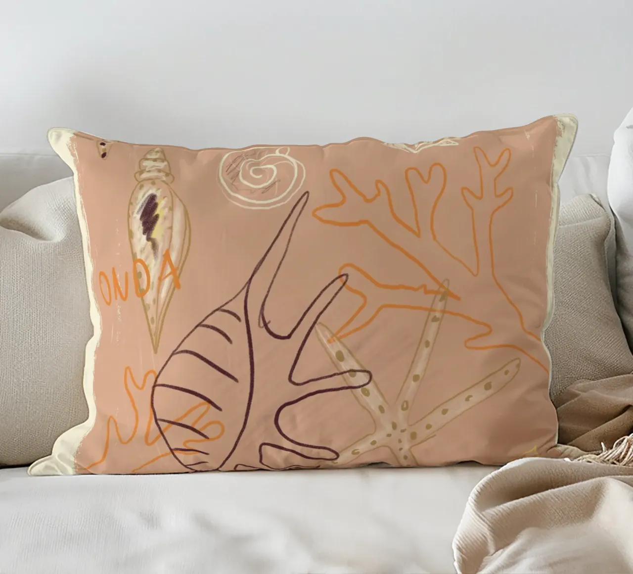 Muscheln Strand decorative cushion by Studio Dolci