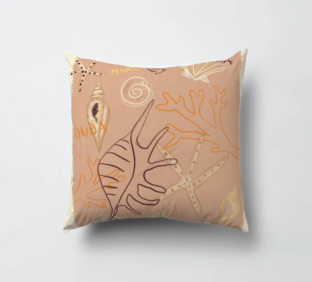 Muscheln Strand decorative cushion by Studio Dolci