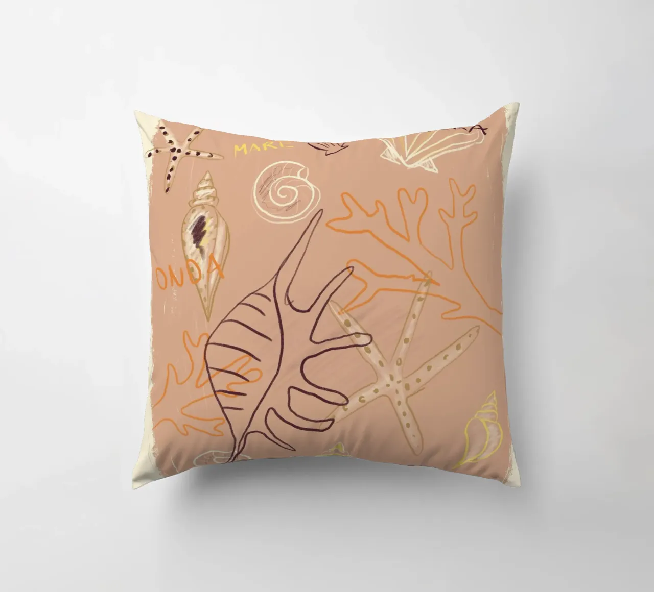 Muscheln Strand decorative cushion by Studio Dolci