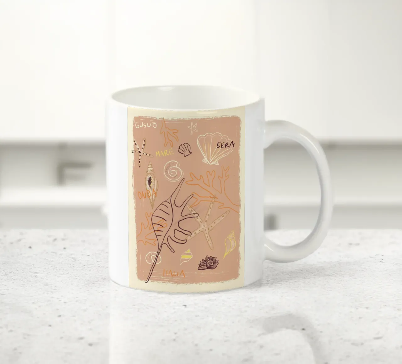 Muscheln Strand tazza in ceramica da Studio Dolci