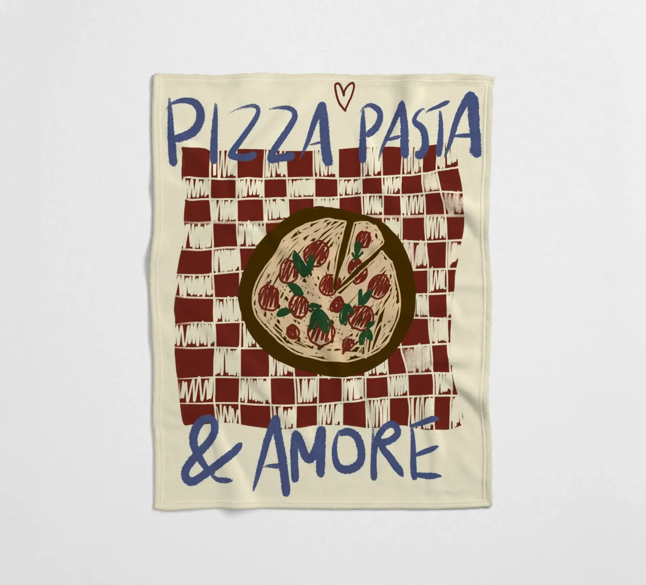 Pizza Pasta & Amore coperta in pile da Studio Dolci