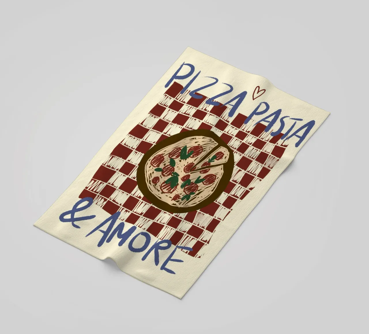 Pizza Pasta & Amore telo mare da Studio Dolci