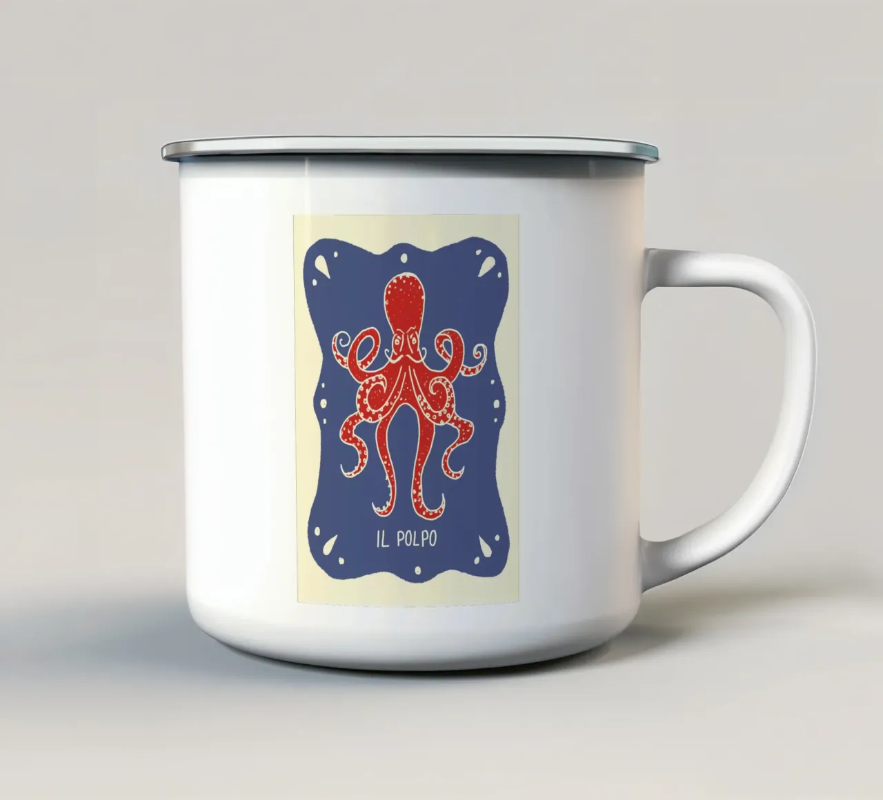 Oktopus tazza in smalto da Studio Dolci