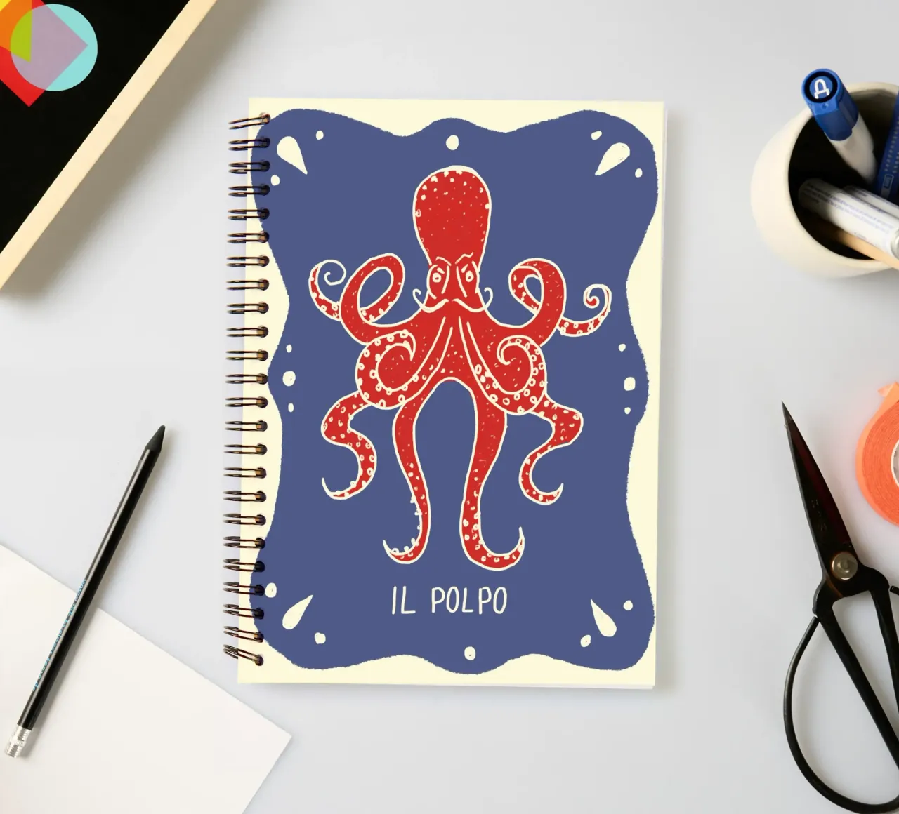 Oktopus diario ad anelli da Studio Dolci