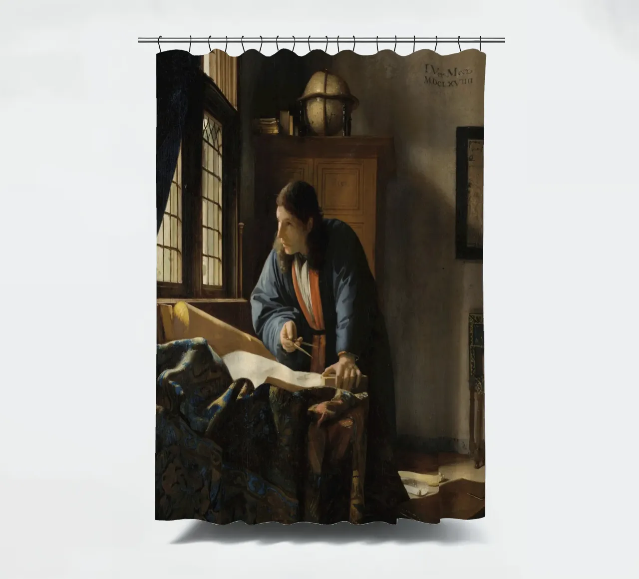 Johannes Vermeer - Il geografo tenda da doccia da William Store