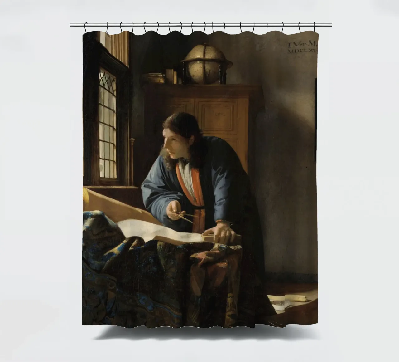 Johannes Vermeer - Il geografo tenda da doccia da William Store