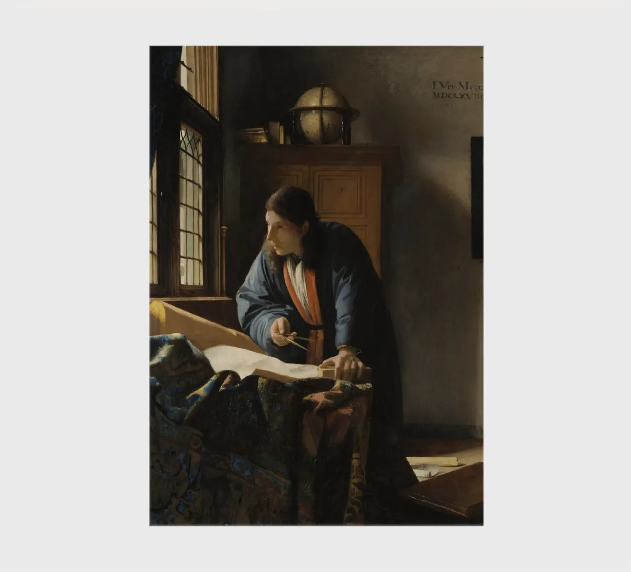 Johannes Vermeer - The Geographer notebook by William Store