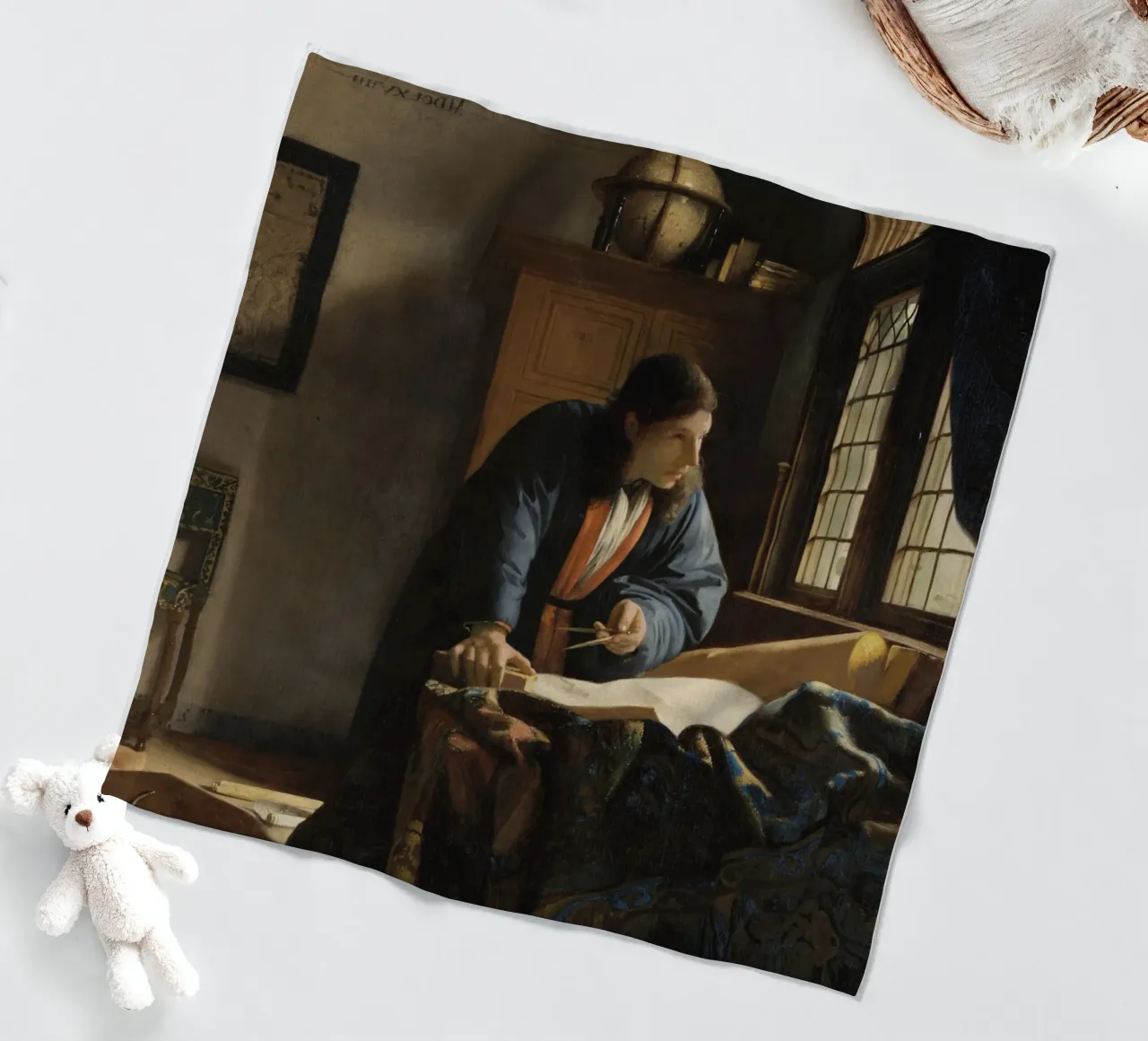 Johannes Vermeer - The Geographer Fleecedecke von William Store