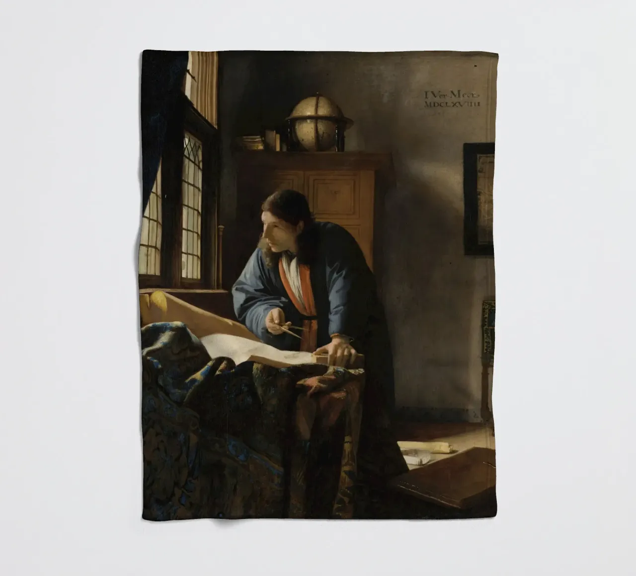 Johannes Vermeer - The Geographer Fleecedecke von William Store