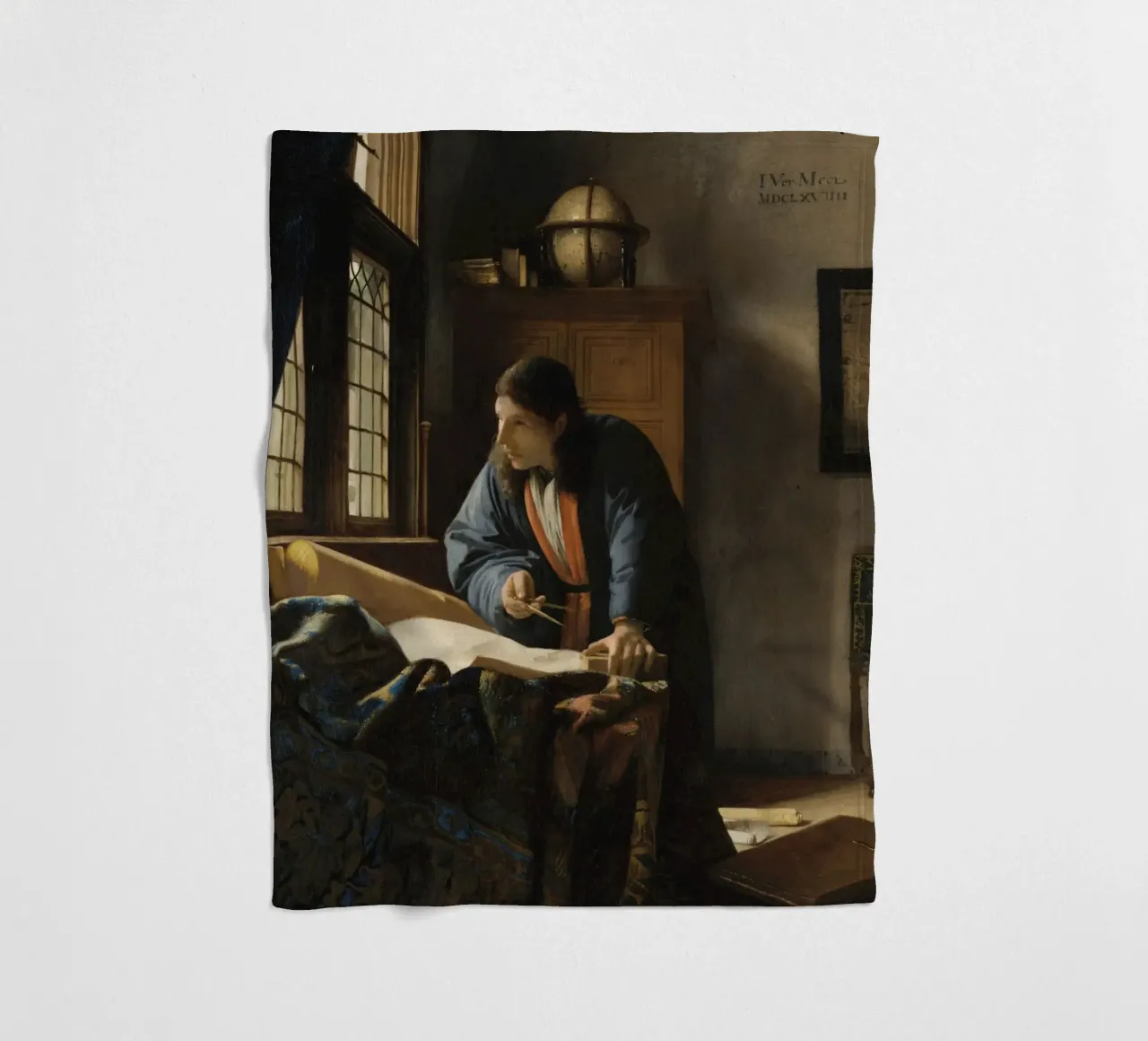 Johannes Vermeer - The Geographer Fleecedecke von William Store