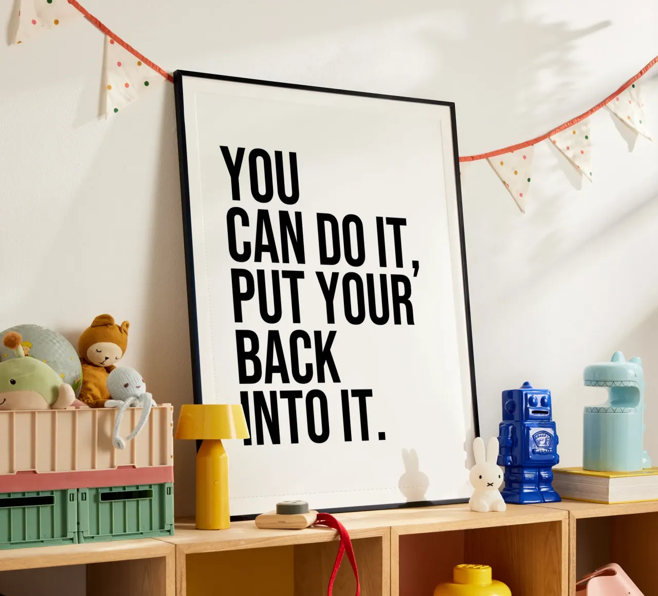 Vous pouvez le faire mettre votre dos citation poster avec cadre en plastique de Paigaam Studio