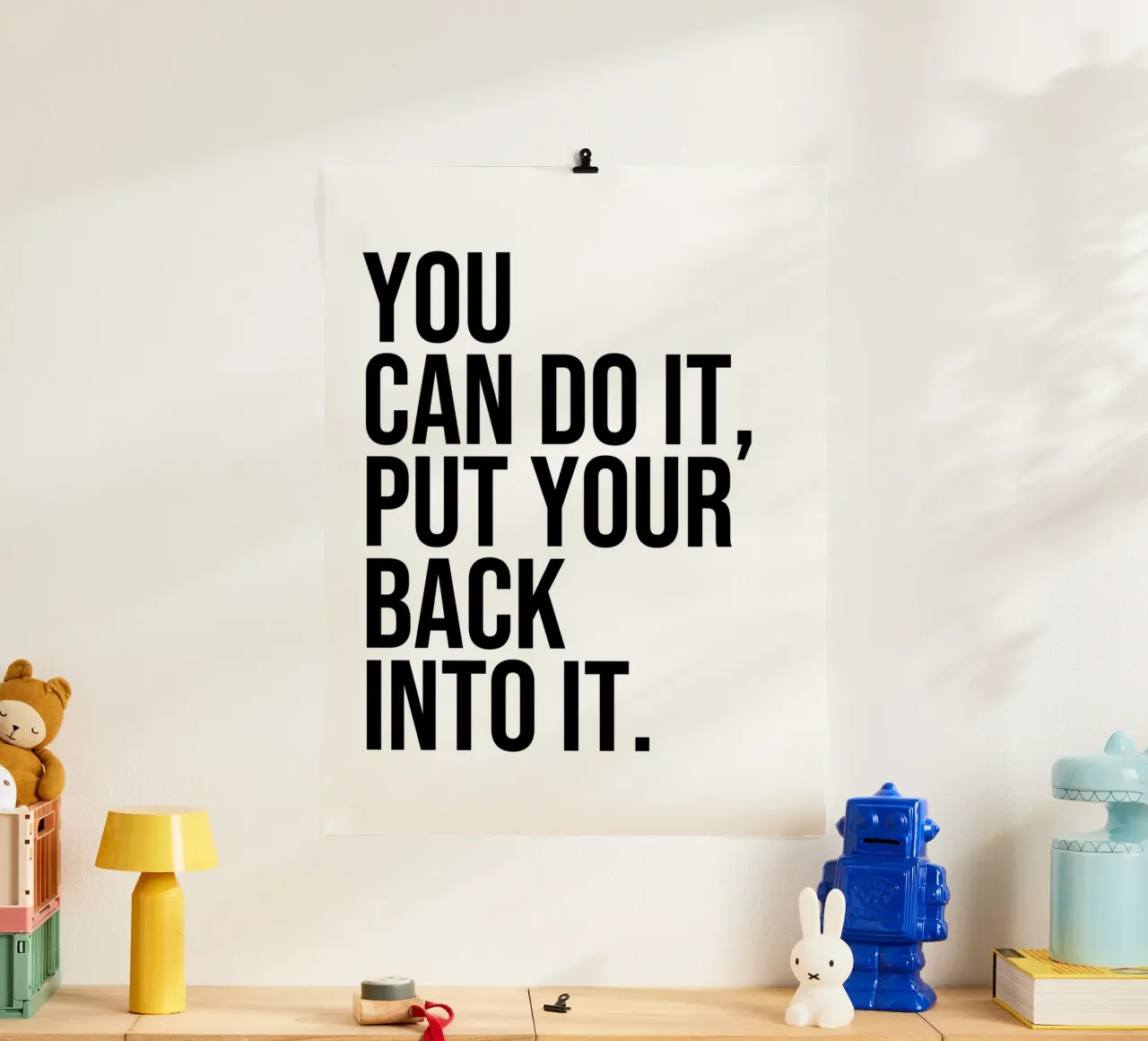 Vous pouvez le faire mettre votre dos citation poster avec cadre en plastique de Paigaam Studio