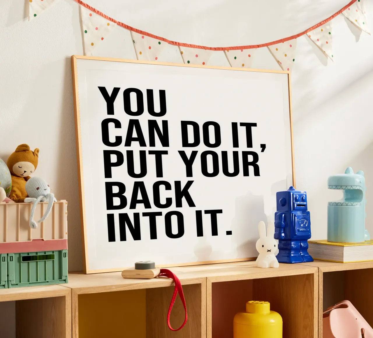 Vous pouvez le faire mettre votre dos citation poster avec cadre en plastique de Paigaam Studio