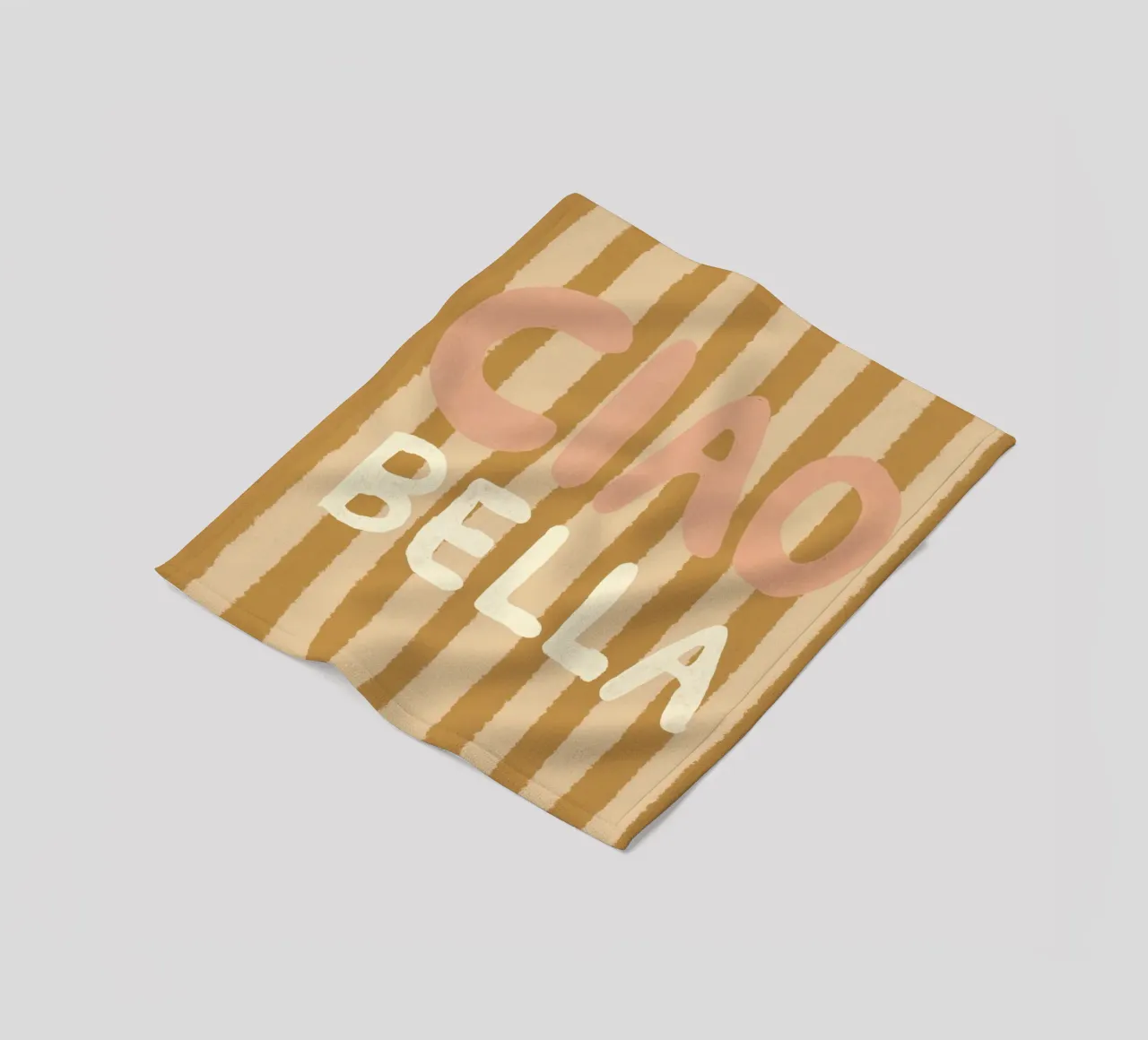 Ciao Bella braun rosa Fleecedecke von Studio Dolci