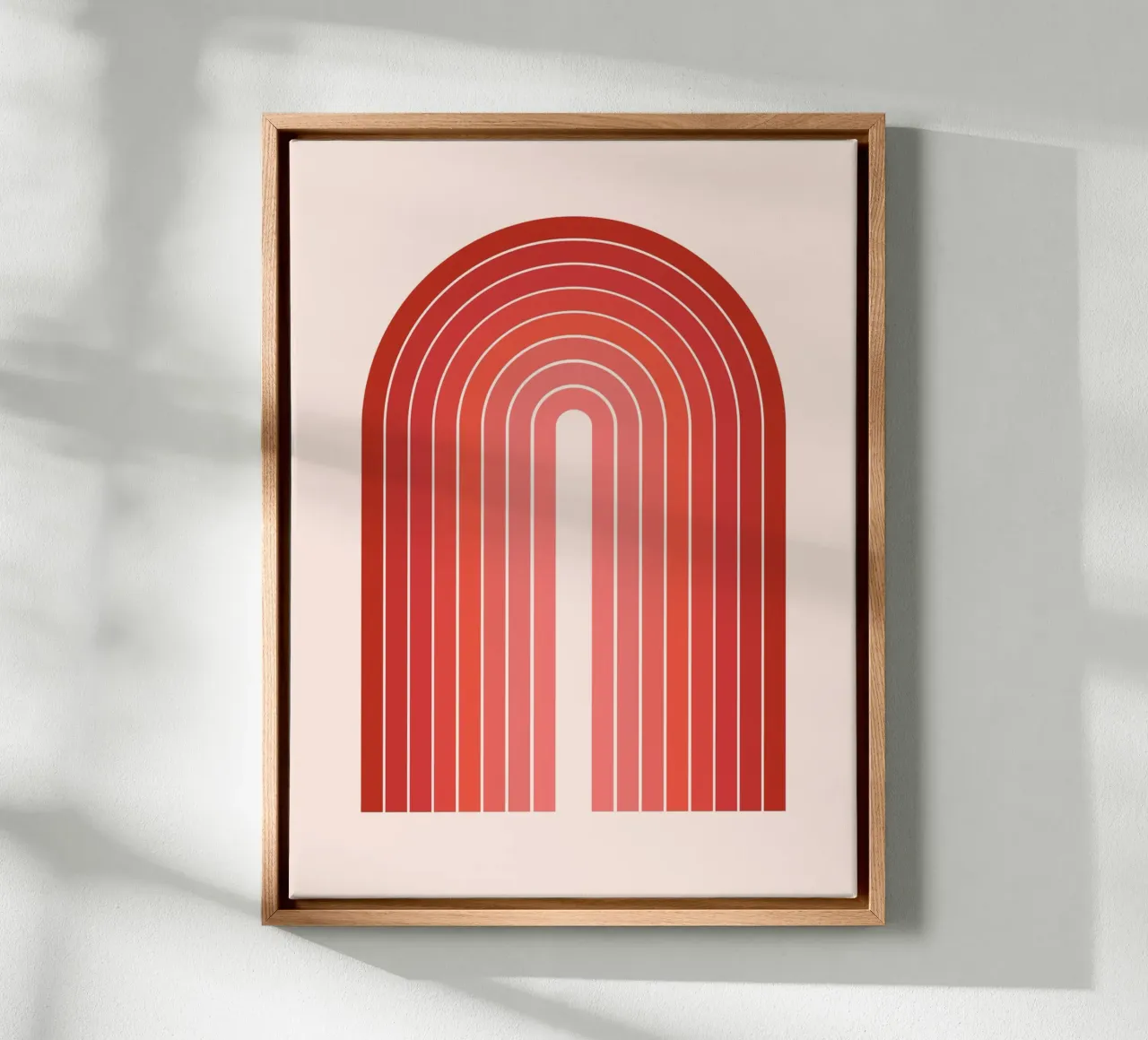 Red Boho arch canvas by Paigaam Studio