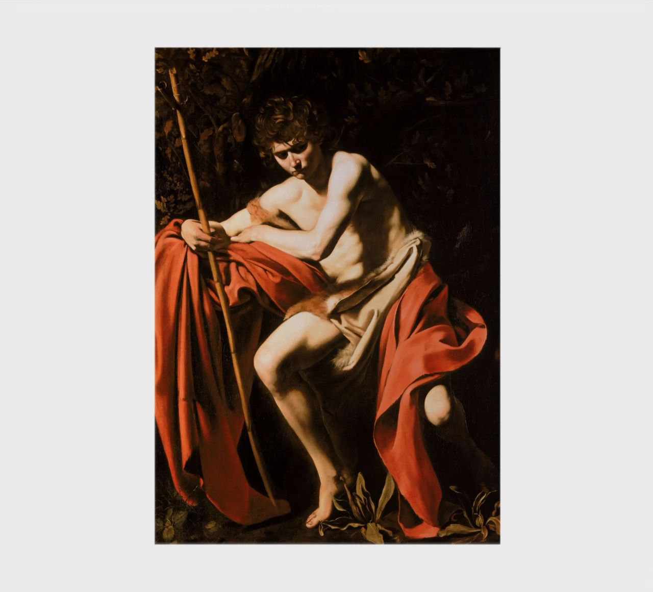 Caravaggio - John the Baptist in the Wilderness, 1604 notebook by Timeless Artworks