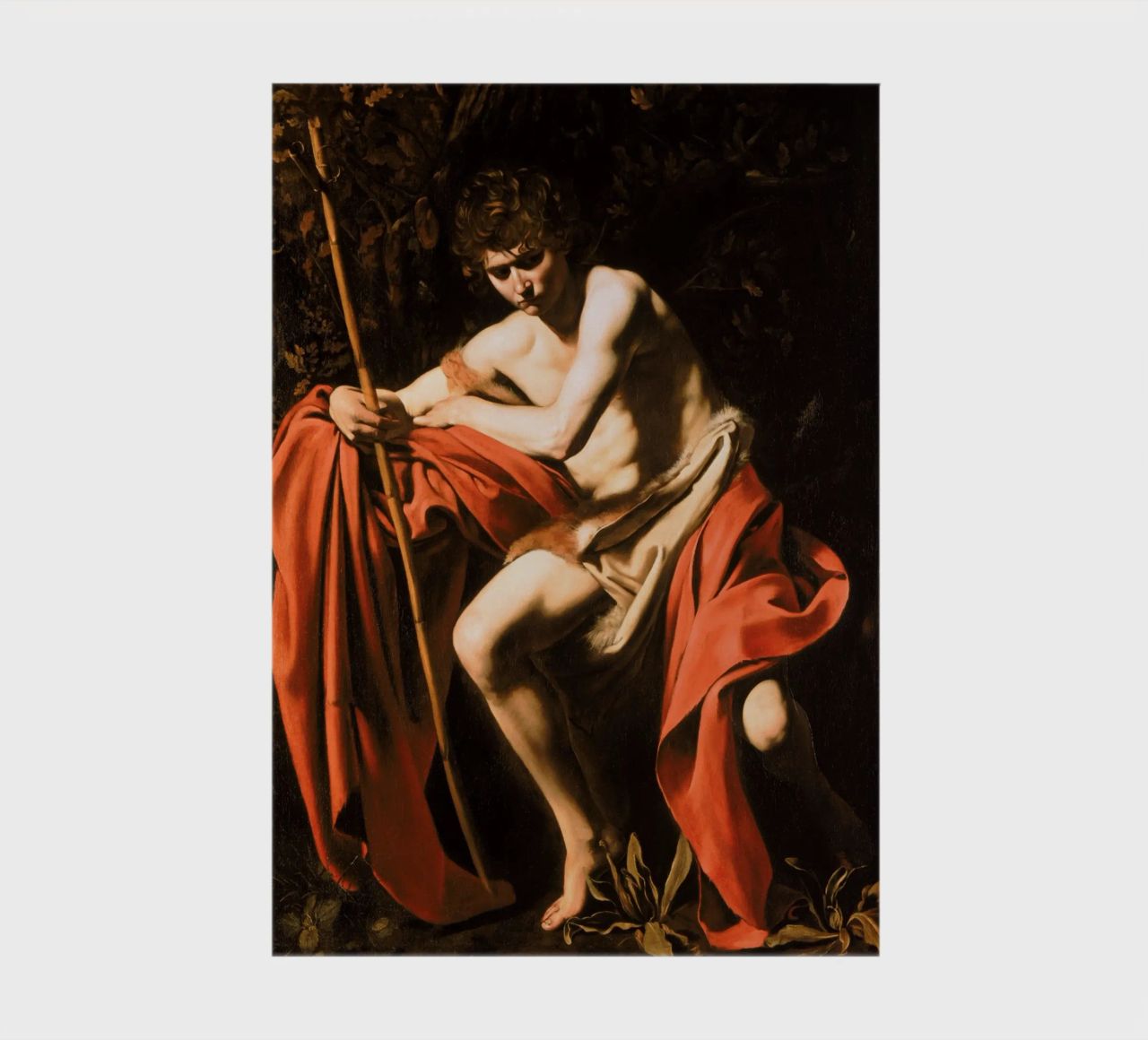 Caravaggio - John the Baptist in the Wilderness, 1604 notebook by Timeless Artworks