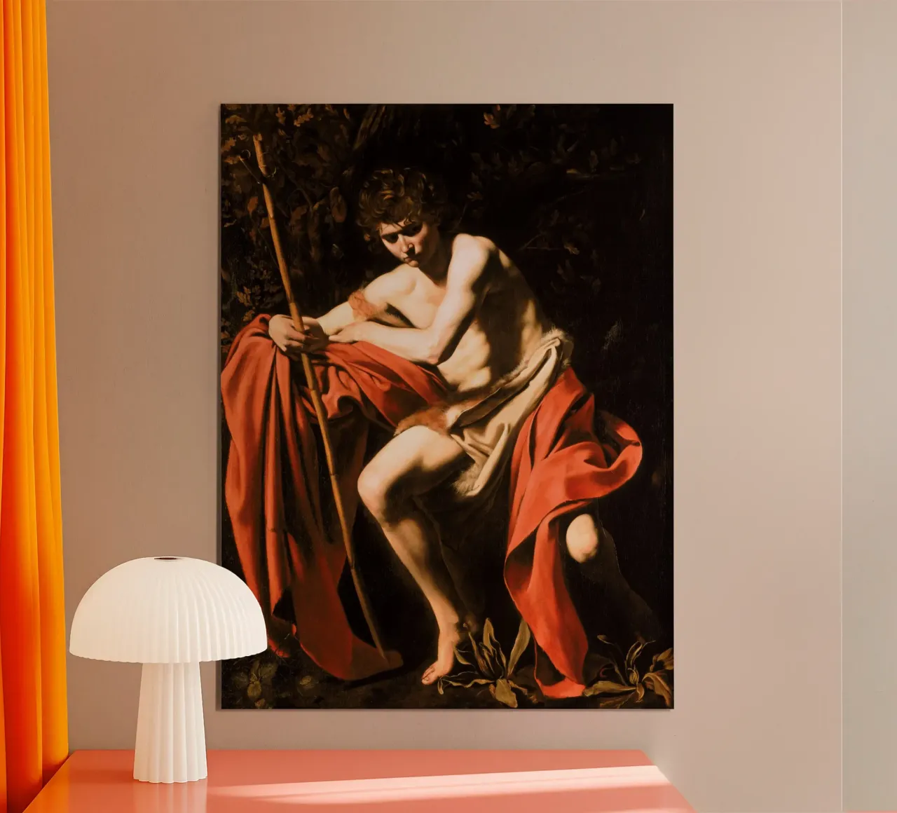 Caravaggio - Johannes der Täufer in der Wüste, 1604 Hahnemühle von Timeless Artworks