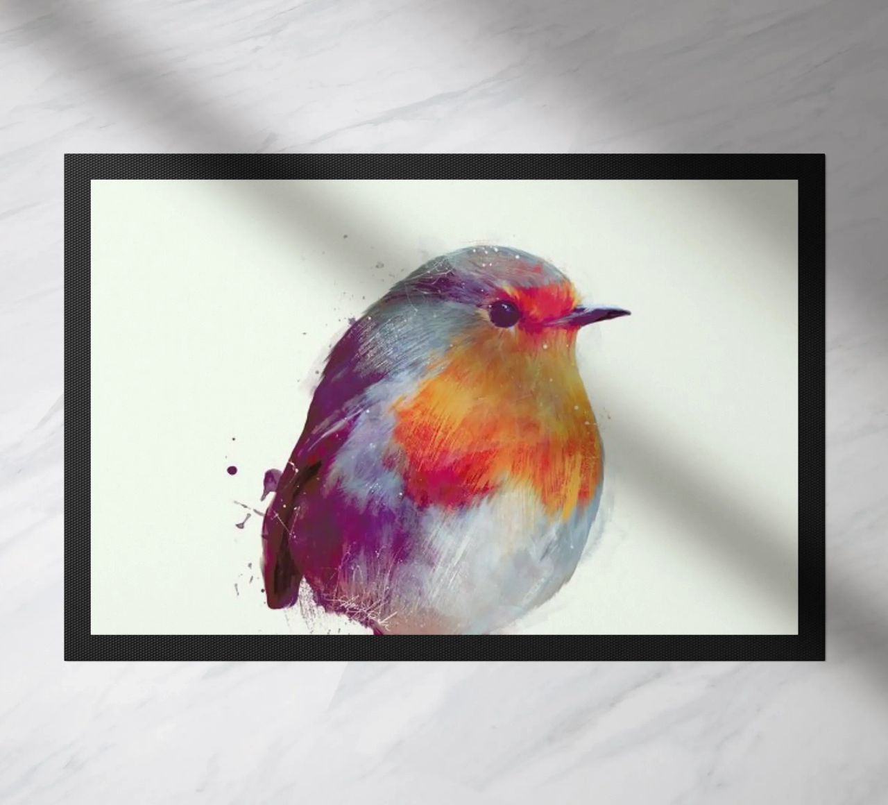 Winter Robin Fußmatte von Amy Hamilton