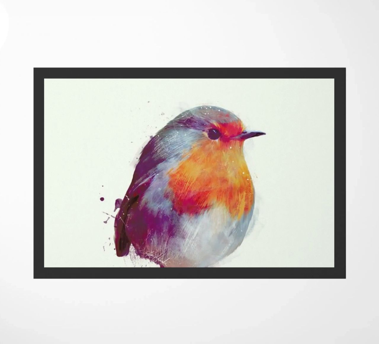 Winter Robin Fußmatte von Amy Hamilton