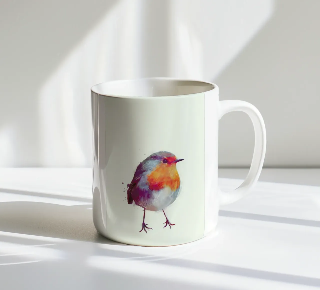 Winter Robin Keramik Tasse von Amy Hamilton