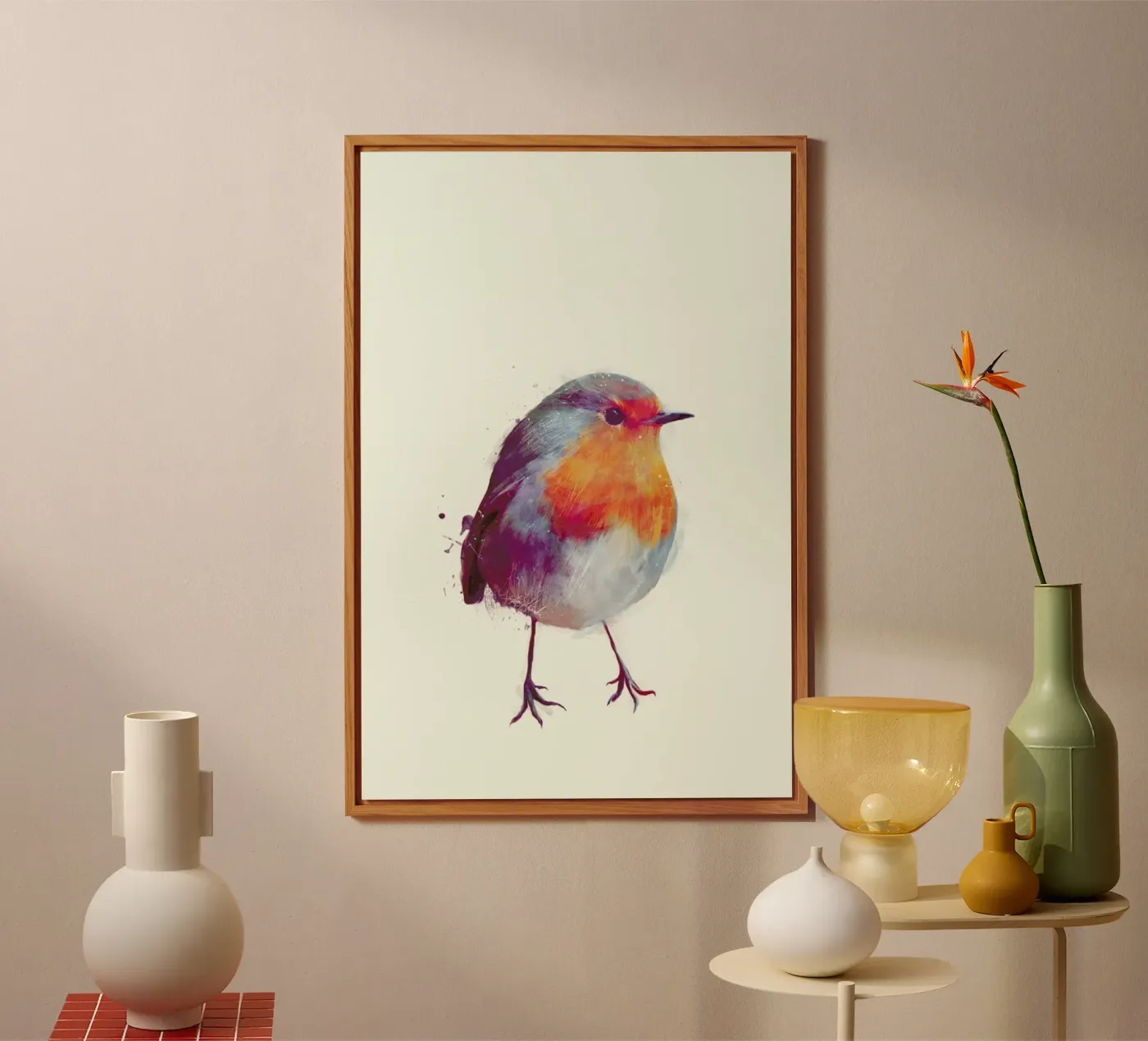 Winter Robin forex plate by Amy Hamilton