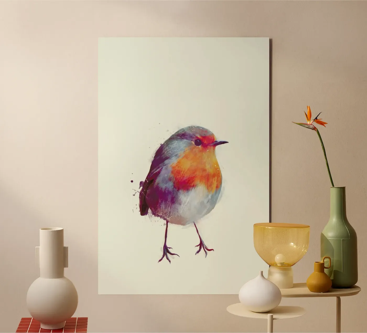 Winter Robin forex plate by Amy Hamilton