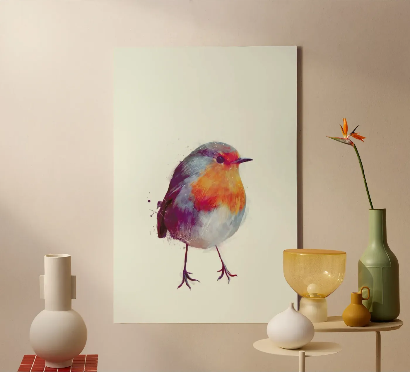 Winter Robin canvas by Amy Hamilton