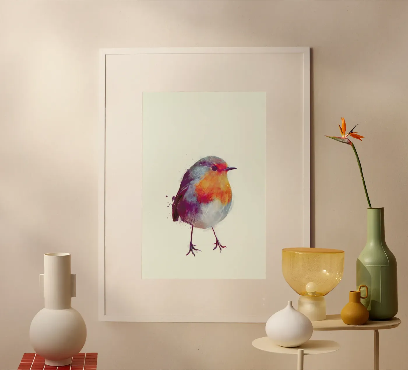 Winter Robin poster van Amy Hamilton