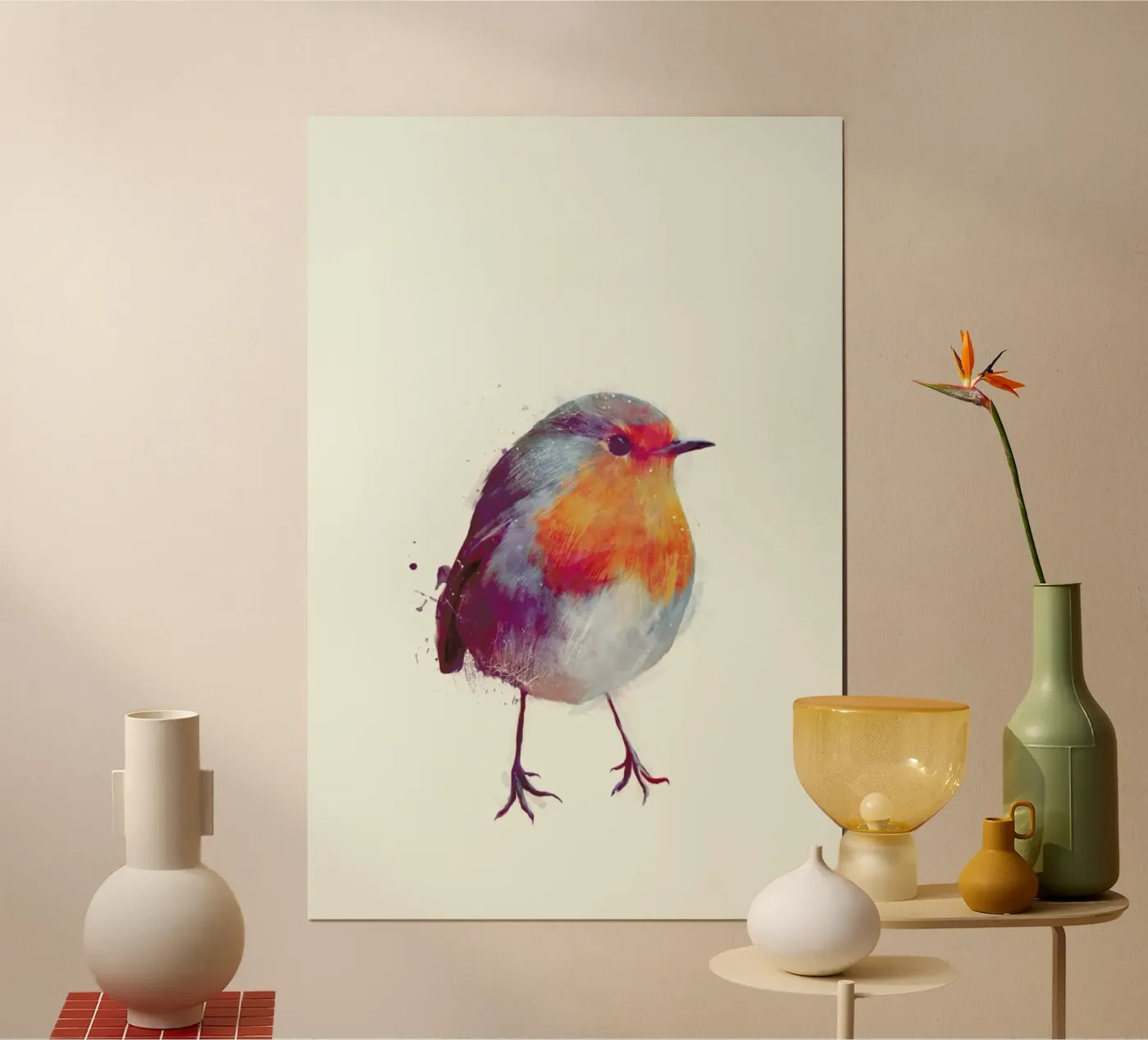 Winter Robin poster van Amy Hamilton