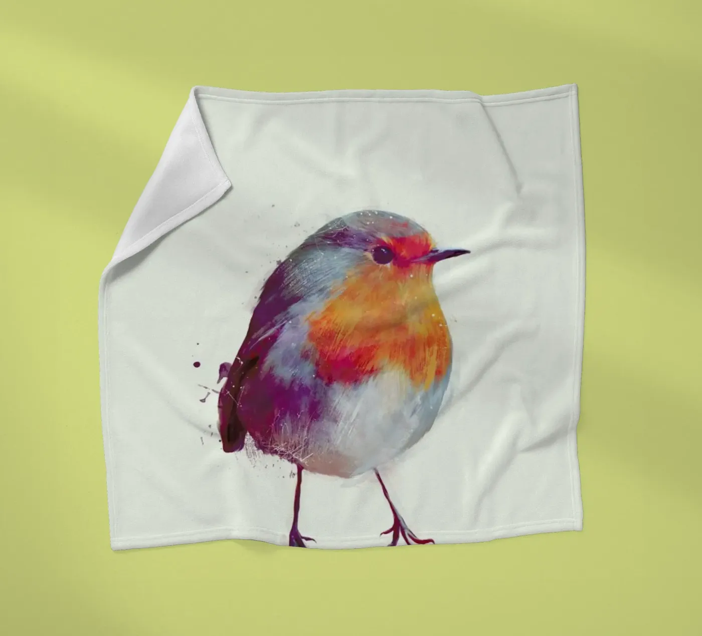 Winter Robin fleecedeken van Amy Hamilton