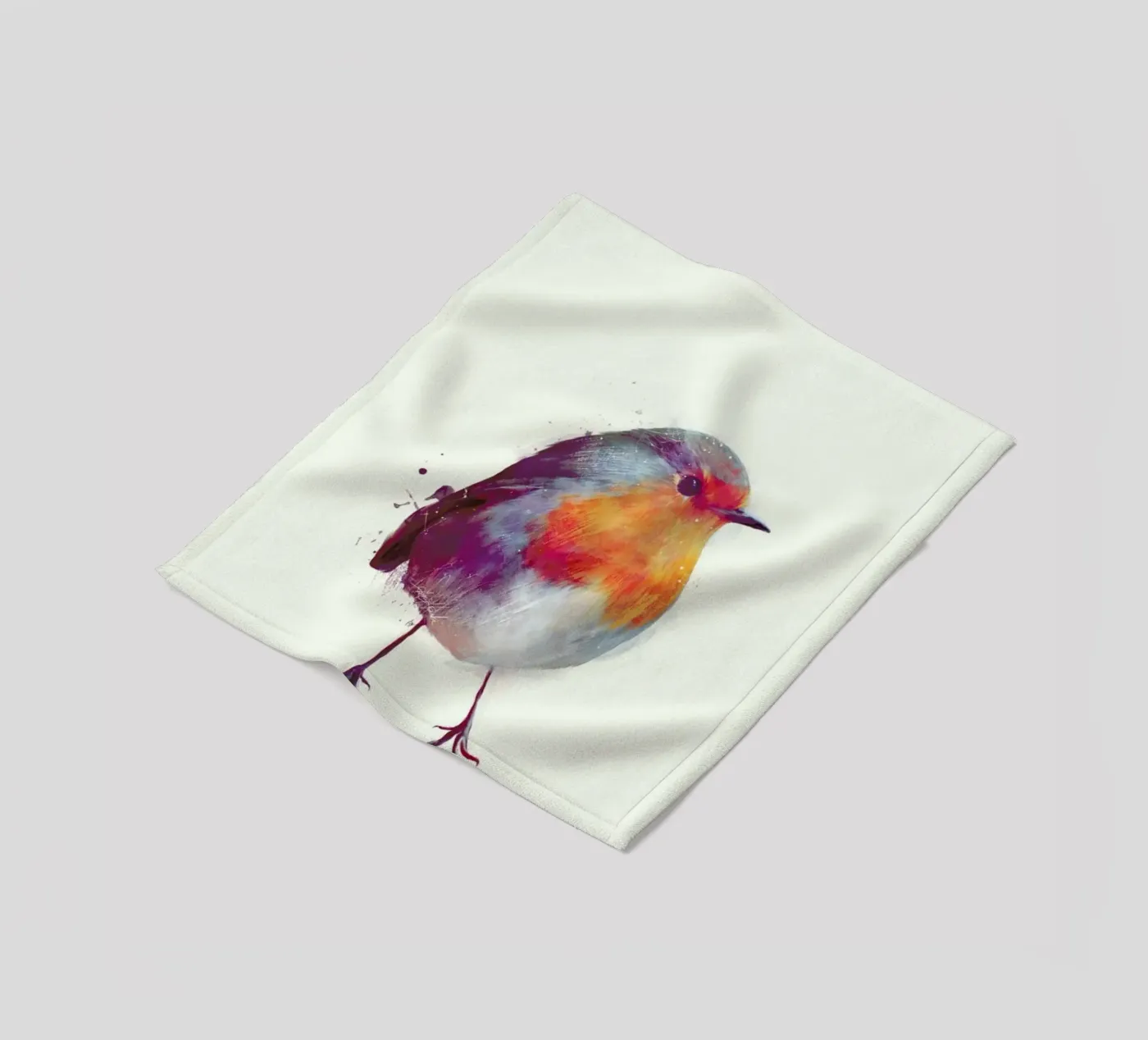 Winter Robin fleecedeken van Amy Hamilton