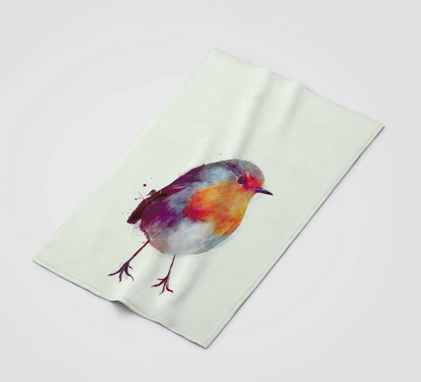 Winter Robin fleecedeken van Amy Hamilton