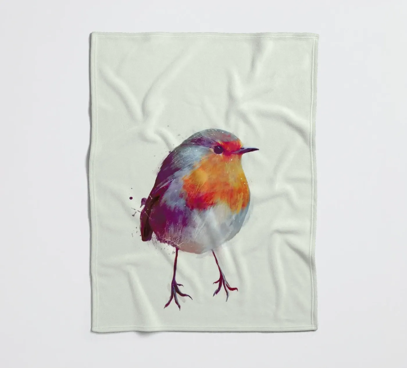 Winter Robin fleecedeken van Amy Hamilton
