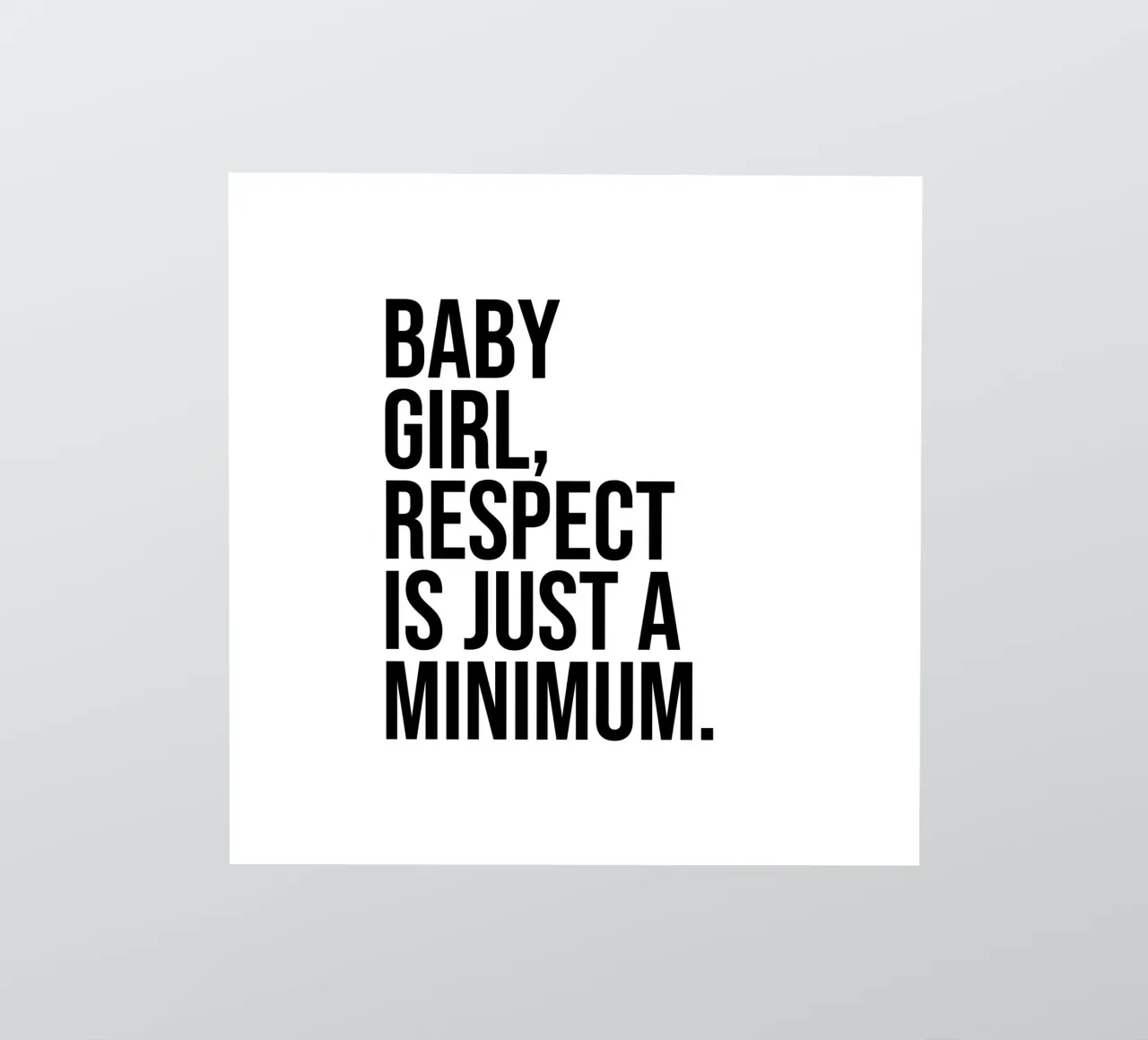 Le respect n'est qu'un minimum autocollant de Paigaam Studio