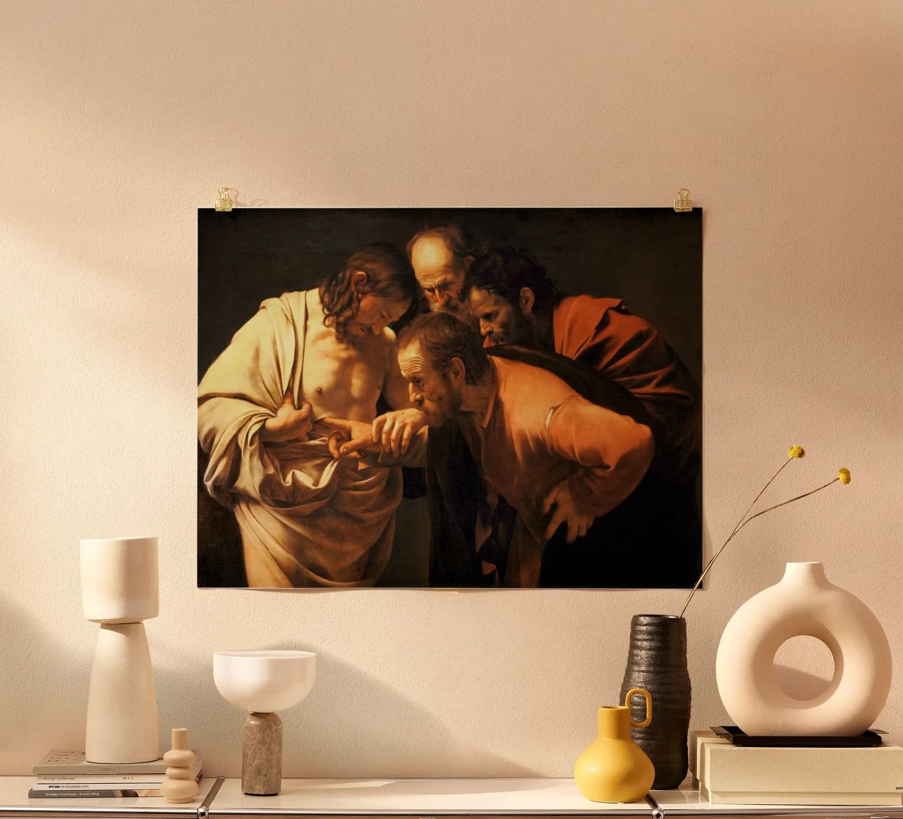 Caravaggio - The Incredulity of Saint Thomas, 1609 poster by Timeless Artworks