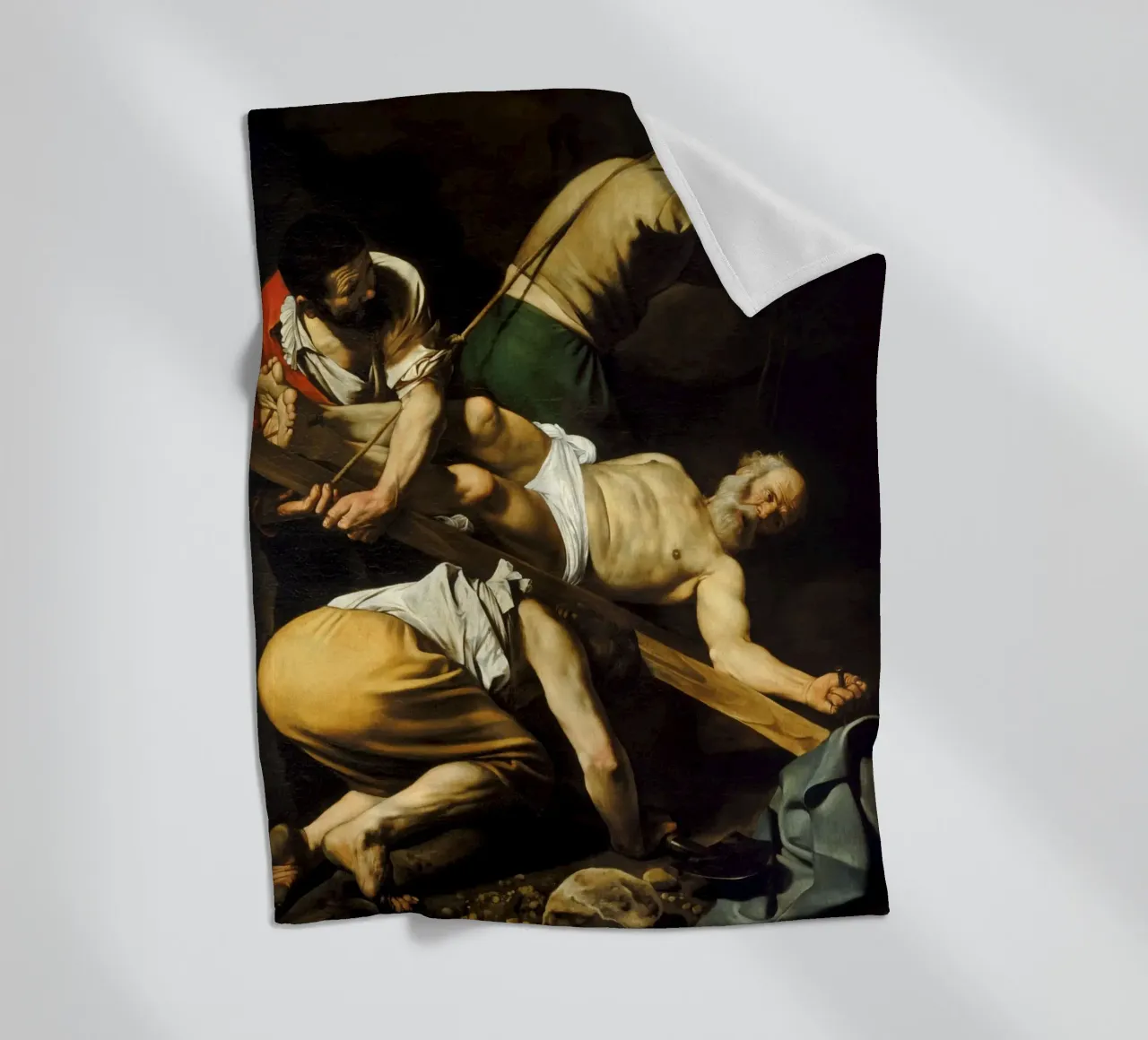 Caravaggio - La crocifissione di San Pietro, 1601 coperta in pile da Timeless Artworks