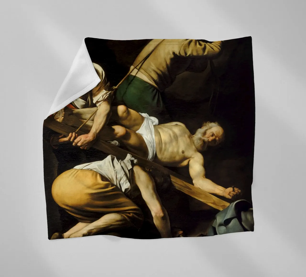 Caravaggio - La crocifissione di San Pietro, 1601 coperta in pile da Timeless Artworks