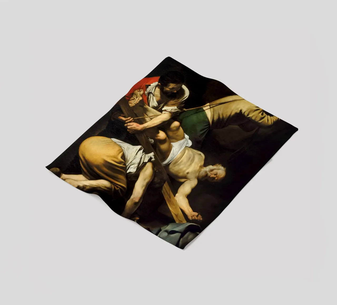 Caravaggio - La crocifissione di San Pietro, 1601 coperta in pile da Timeless Artworks