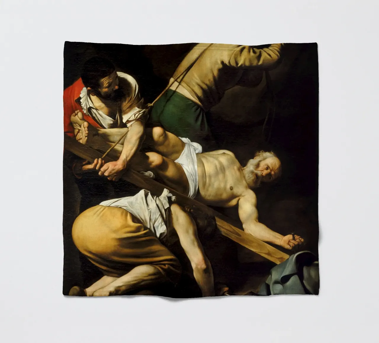 Caravaggio - La crocifissione di San Pietro, 1601 coperta in pile da Timeless Artworks