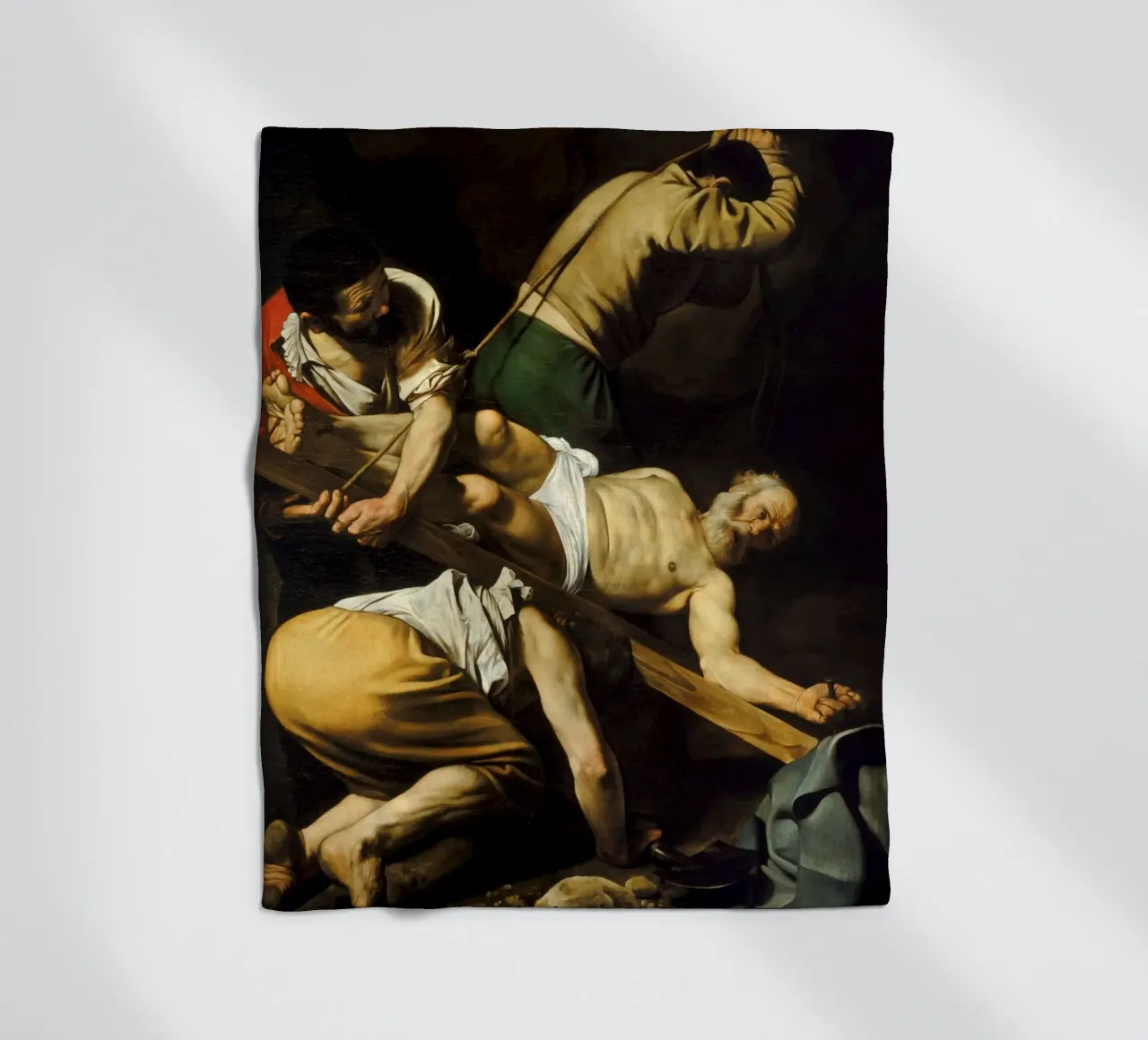Caravaggio - La crocifissione di San Pietro, 1601 coperta in pile da Timeless Artworks